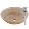 Novatto Green Onyx Vessel Sink and Brushed Nickel Umbrella Drain NOSV-GOBN - alternate 1